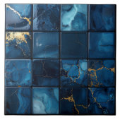 Marble Mix 4x4 Squares Blue ID1186a Tegeltje (Voorkant)