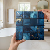 Marble Mix 4x4 Squares Blue ID1186a Tegeltje