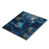 Marble Mix 4x4 Squares Blue ID1186b Tegeltje (Zijkant)