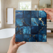 Marble Mix 4x4 Squares Blue ID1186c Tegeltje