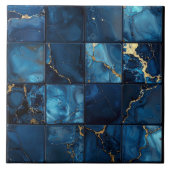 Marble Mix 4x4 Squares Blue ID1186c Tegeltje (Voorkant)