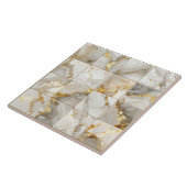 Marble Mix 4x4 Squares Ivory ID1186b Tegeltje (Zijkant)
