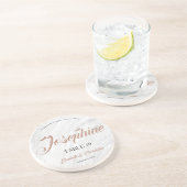 Marble Modern  Names Wedding Escort Zandsteen Onderzetter (Zijkant)