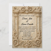 Marble Monarch Photo Wedding Invitation Kaart (Voorkant)