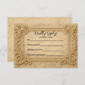 Marble Monarch Wedding RSVP Card (Voorkant / Achterkant)