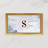 Marble Monogram | ANTIEK LIJST VISITEKAARTJE (Voorkant)