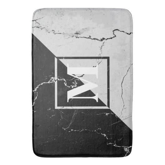 Marble Monogram Badmat (Voorkant Verticaal)