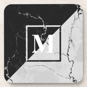 Marble Monogram Bier Onderzetter