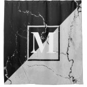 Marble Monogram Douchegordijn (Voorkant)