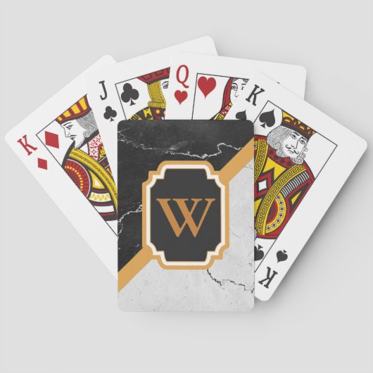 Marble Monogram Pokerkaarten (Achterkant)