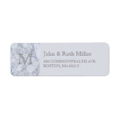 Marble Monogram Return Address Labels (Voorkant)