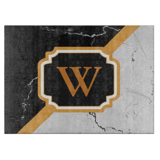 Marble Monogram Snijplank (Voorkant)