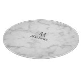 Marble Monogram White Custom 12" Snijplank (Hoek)