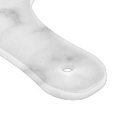 Marble Monogram White Custom Paddle Snijplank (Hoek)