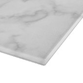 Marble Monogram White Snijplank (Hoek)