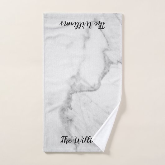 Marble Monogrammed Hand Towel Handdoek (Handdoek)