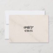 Marble Motif QR Code Wedding RSVP Card (Achterkant)