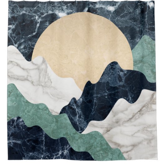 Marble Mountain Landscape Douchegordijn (Voorkant)