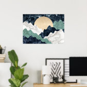 Marble Mountain Landscape Poster (Thuiskantoor)