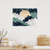 Marble Mountain Landscape Poster (Keuken)