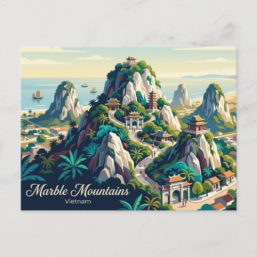 Marble Mountains Vietnam Briefkaart (Voorkant)