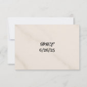 Marble Mystique Wedding RSVP Card (Achterkant)