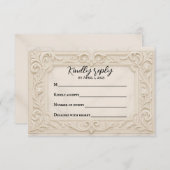 Marble Mystique Wedding RSVP Card (Voorkant / Achterkant)