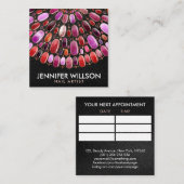 Marble Nail Art Mandala - Benoeming Vierkante Visitekaartje (Voorkant / Achterkant)