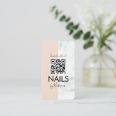 Marble Nail Salon Beauty Colorblock QR Code Visitekaartje (Staand voorkant)