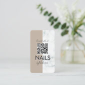Marble Nail Salon Beauty Colorblock QR Code Visitekaartje (Staand voorkant)