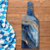 Marble Navy Blue Gold Glitter Elegant Personalized Snijplank