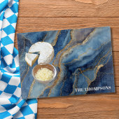 Marble Navy Blue Gold Glitter Elegant Personalized Snijplank