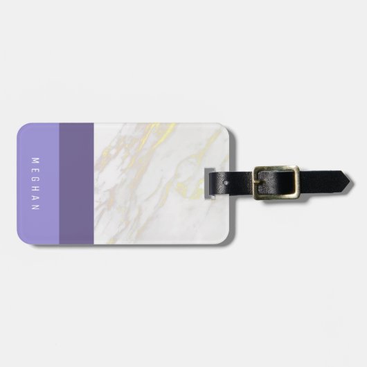Marble Ombre ⎢ Monogram Bagagelabel (Voorkant horizontaal)