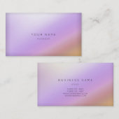Marble Ombre Paars Gold White Minimale Vip Visitekaartje (Voorkant / Achterkant)