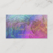 Marble Opal Holographic Pattern Visitekaartje (Voorkant)