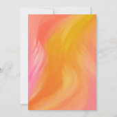 Marble Oranje Pink Gold Typography Wedding Kaart (Achterkant)