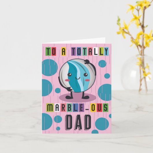 Marble-Ous Puns Vaderdag Kaart (Gele Bloem)