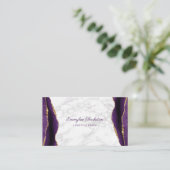 Marble Paars Gold Agate Visitekaartje (Staand voorkant)