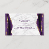 Marble Paars Gold Agate Visitekaartje (Achterkant)