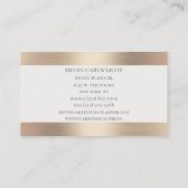 Marble Paint White en Gold Modern Elegant Visitekaartje (Achterkant)