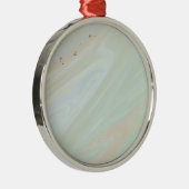 Marble Pastel Glitter Premium Round Ornament (Rechts)