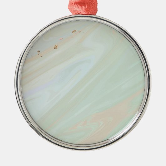Marble Pastel Glitter Premium Round Ornament (Voorkant)