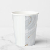 Marble Pastel Stone Textured 8oz Paper Cup Papieren Bekers (Rechts)
