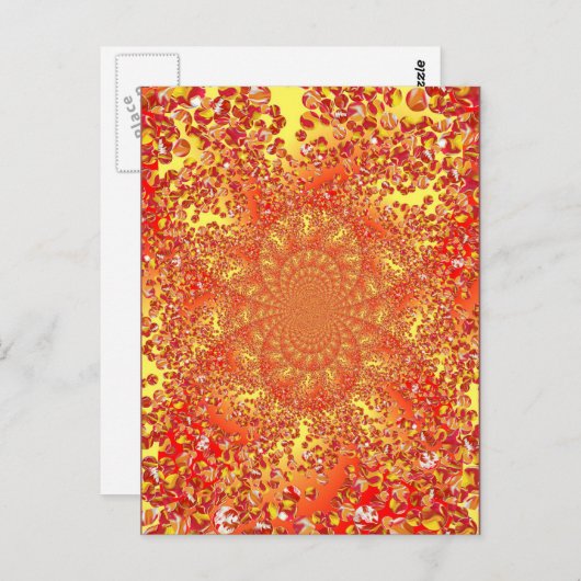 Marble Patch Kaleidoscoped Digital Art Briefkaart (Voorkant / Achterkant)