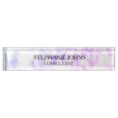 Marble Pattern Colorful Monogram Name Modern Naambordje (Voorkant)