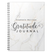 Marble Pattern Dankbaarheid Dagboek - Grijs & wit Notitieboek (Voorkant)