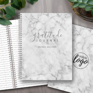 Marble Pattern Gratitude Journal - foto/logo terug Notitieboek