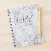 Marble Pattern Gratitude Journal - grijs en wit Notitieboek