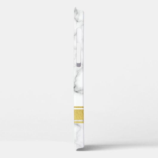Marble Pattern met Gold Name Bord Case-Mate iPhone Case (Achterkant / Links)