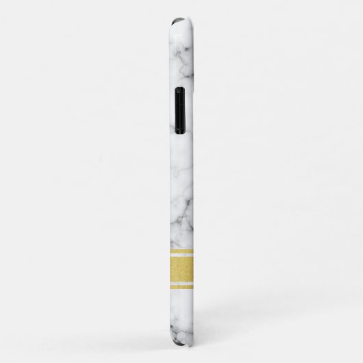 Marble Pattern met Gold Name Bord Case-Mate iPhone Case (Achterkant/rechts)